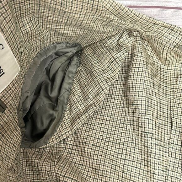 CERRUTI 1881 Vintage Silk Lightweight Blazer Taupe Single Breasted Fitted 34L - Picture 10 of 16